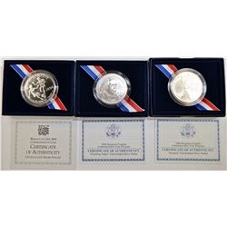 MODERN UNC COMMEM SILVER DOLLAR LOT: