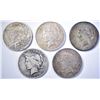 Image 1 : 5-LOW GRADE PEACE DOLLARS