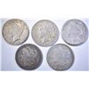 Image 1 : 5-LOW GRADE SILVER DOLLARS