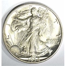 1934-S WALKING LIBERTY HALF DOLLAR, CH BU+