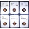 Image 1 : (6) P MINT LINCOLN CENTS NGC MS-66 RD