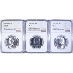 1965, 66, 67 KENNEDY HALVES SMS