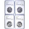 Image 1 : (4) 1982 D KENNEDY HALF DOLLARS NGC MS-66
