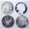 Image 1 : 4-DIFFERENT ONE OUNCE .999 SILVER BARS