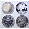 Image 2 : 4-DIFFERENT ONE OUNCE .999 SILVER BARS
