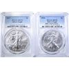 Image 1 : 2016 & 17 AMERICAN SILVER EAGLES, PCGS MS-70