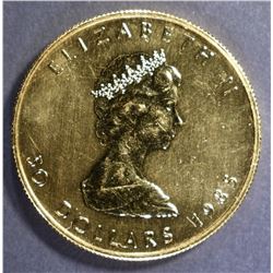 1985 ONE OUNCE .9999 GOLD CANADA MAPLE LEAF