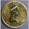 Image 1 : 1985 ONE OUNCE .9999 GOLD CANADA MAPLE LEAF