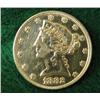 Image 1 : 1882 $5 HALF EAGLE GOLD COIN