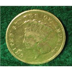 1859 $3 LIBERTY GOLD COIN