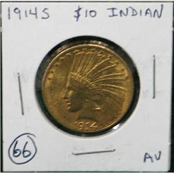 1914-S $10 INDIAN GOLD COIN