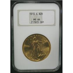 1915-S $20 ST. GAUDENS GOLD COIN