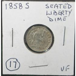 1858-S SEATED LIBERTY DIME