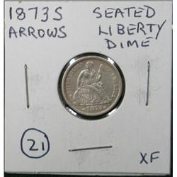 1873-S SEATED LIBERTY DIME
