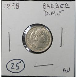 1898 BARBER DIME