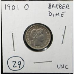 1901-O BARBER DIME