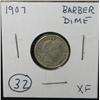 Image 1 : 1907 BARBER DIME
