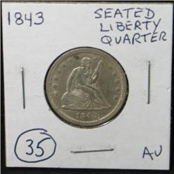 1843 SEATED LIBERTY QUARTER