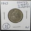 Image 1 : 1843 SEATED LIBERTY QUARTER