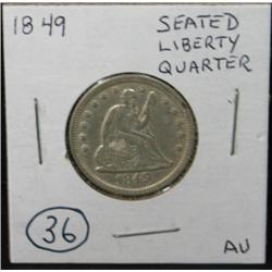 1849 SEATED LIBERTY QUARTER