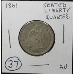 1861 SEATED LIBERTY QUARTER