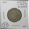 Image 1 : 1861 SEATED LIBERTY QUARTER