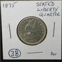 1875 SEATED LIBERTY QUARTER