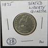 Image 1 : 1875 SEATED LIBERTY QUARTER