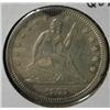 Image 2 : 1877 CC SEATED LIBERTY QUARTER
