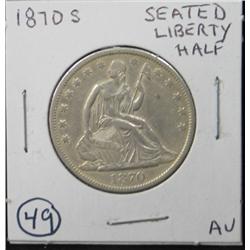 1870-S SEATED LIBERTY HALF DOLLAR