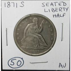 1871-S SEATED LIBERTY HALF DOLLAR