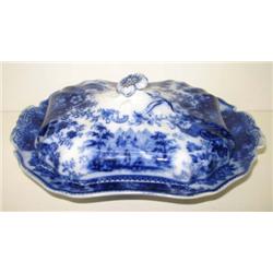 FLOW BLUE VEGETABLE DISH