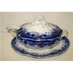 SMALL FLOW BLUE TUREEN