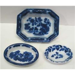 FLOW BLUE DISHES