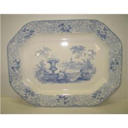 BLUE & WHITE TRANSFERWARE PLATTER