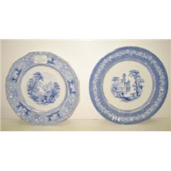 BLUE & WHITE TRANSFERWARE PLATES