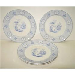 BLUE & WHITE TRANSFERWARE PLATES