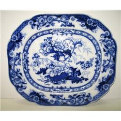 FLOW BLUE PLATTER