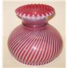 Image 1 : CRANBERRY GLASS LAMP SHADE