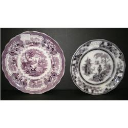 PAIR OF ADAMS PORCELAIN PLATES