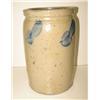 Image 1 : BLUE DECORATED STONEWARE CROCK