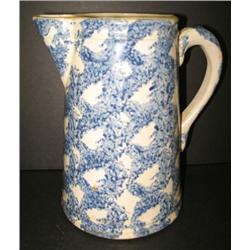 BLUE SPONGEWARE PITCHER
