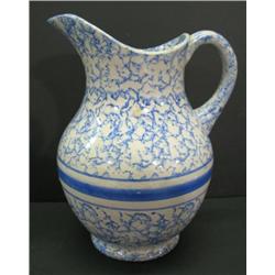 BLUE SPONGEWARE PITCHER