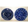 Image 1 : PAIR OF BLUE SPONGEWARE BOWLS