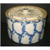 Image 3 : BLUE SPONGEWARE BUTTER CROCK