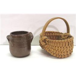 SMALL CROCK & BASKET