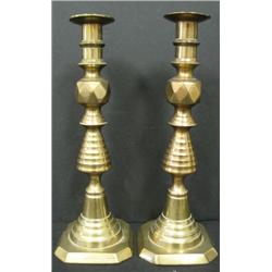 PERIOD BRASS CANDLESTICKS