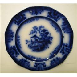 FLOW BLUE PORCELAIN PLATE