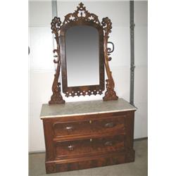 VICTORIAN MARBLE TOP CHEST
