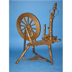 PRIMITIVE OAK SPINNING WHEEL